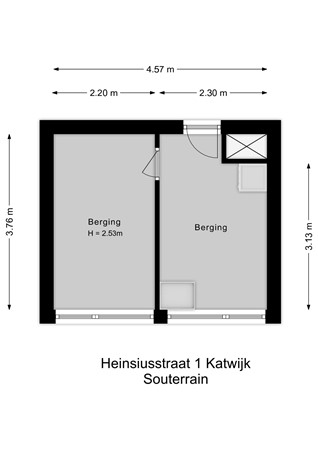 Floorplan - Heinsiusstraat 1, 2221 CX Katwijk
